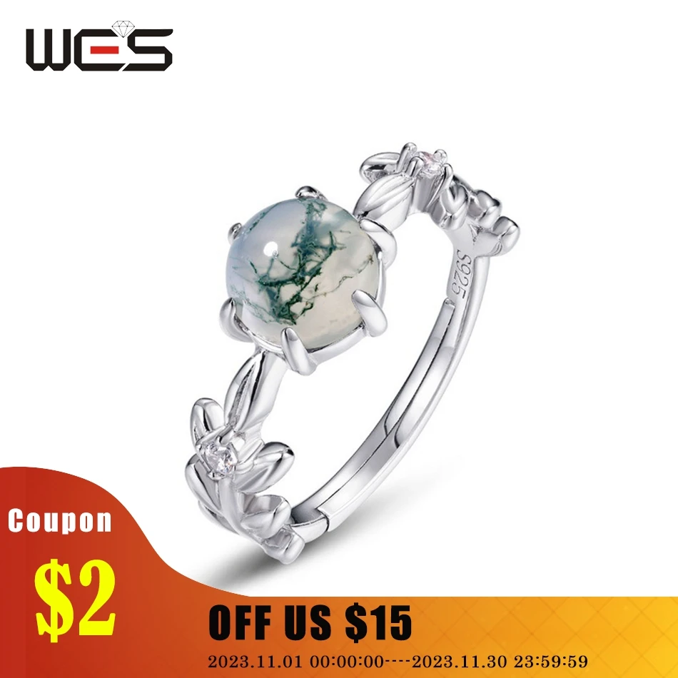 WES 925 Sterling Silver Natural 7*7mm Moss Agate Gemstone Rings For Woman Trendy Party Christmas Gifts Fine Jewerly Anniversary 
WES 925 Sterling Silver Natural 7*7mm Moss Agate Gemstone Rings For Woman Trendy Party Christmas Gifts Fine Jewerly Anniversary