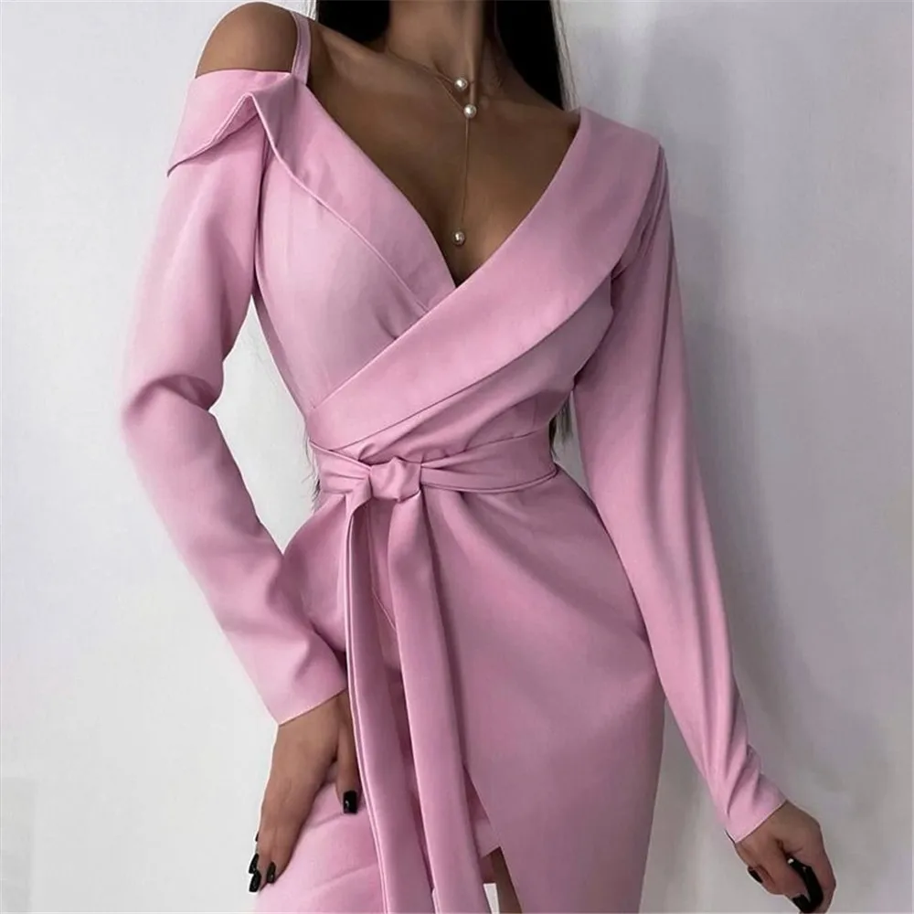 Офисное платье асимметричного дизайна, модное однотонное приталенное платье со средней талией, модные женские платья с длинными рукавами, ... 
Офисное платье асимметричного дизайна, модное однотонное приталенное платье со средней талией, модные женские платья с длинными рукавами, ...