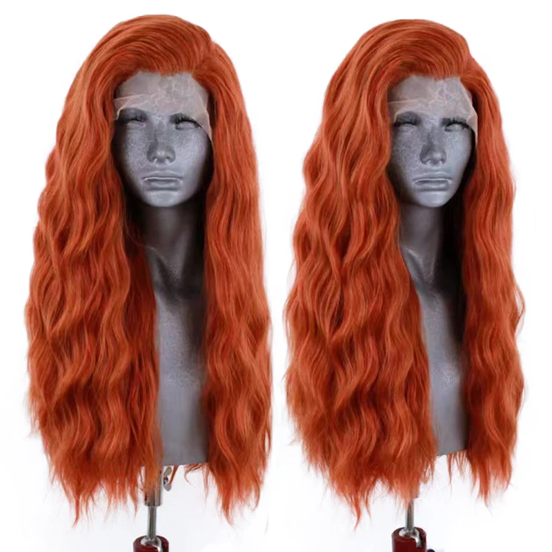 AIMEYA Synthetic Lace Front Wig Orange Long Curly Wig Synthetic Lace Wig for Women Glueless Cosplay Wig Daily Use
AIMEYA Synthetic Lace Front Wig Orange Long Curly Wig Synthetic Lace Wig for Women Glueless Cosplay Wig Daily Use