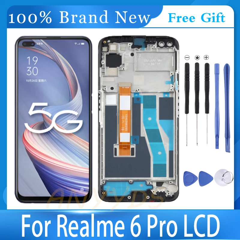 

6.6"Original For OPPO Realme 6 Pro RMX2061 RMX2063 LCD Display Screen+Touch Panel Digitizer Assembly For Oppo A92S LCD With Fram