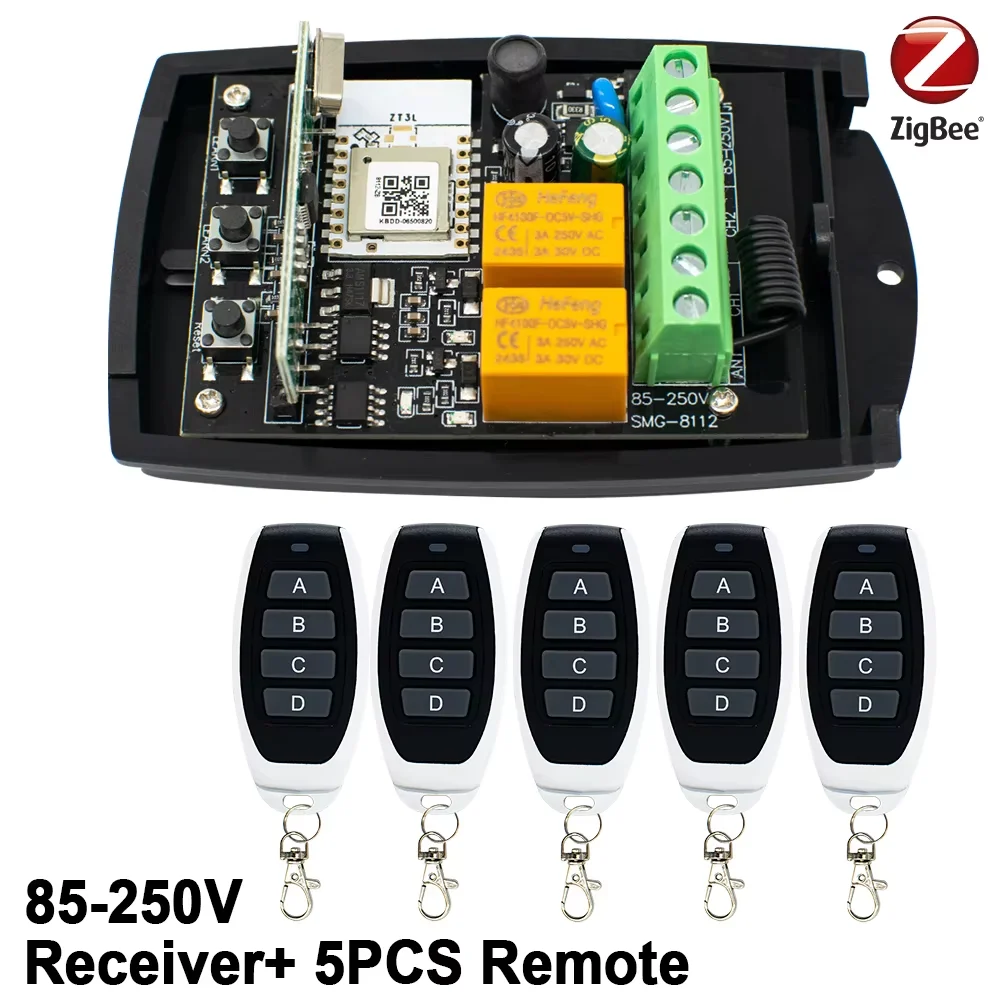 ZIGBEE 2CH Wi-Fi умный приемник дистанционного управления для гаражных ворот 433 МГц AC/DC 7-32 В 85-250 В релейный модуль контроллер переключатель Alexa 
ZIGBEE 2CH Wi-Fi умный приемник дистанционного управления для гаражных ворот 433 МГц AC/DC 7-32 В 85-250 В релейный модуль контроллер переключатель Alexa