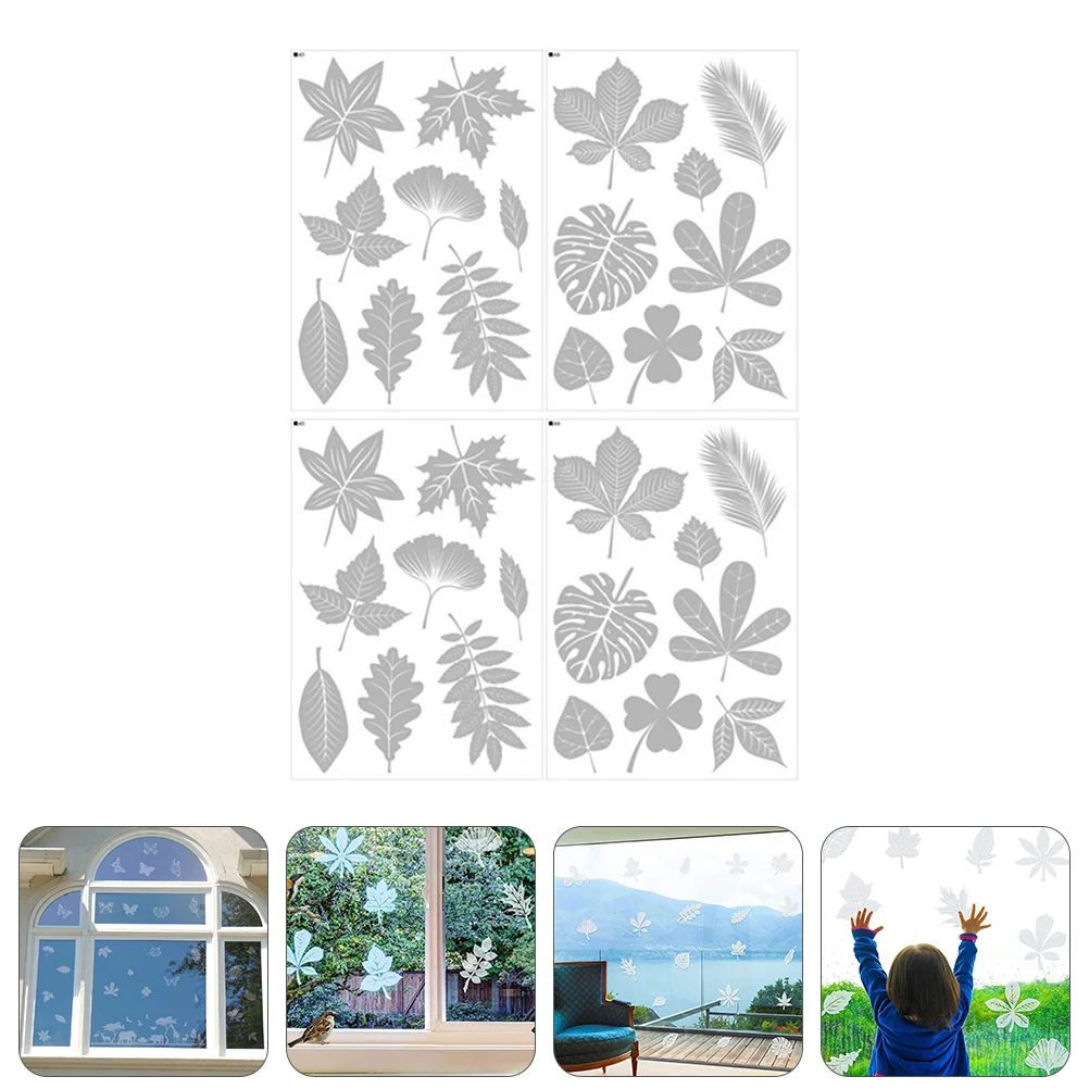 

Window Decoration Leaves Alert Stickers Bird Strikes Prevent Decal Anti-Collision Clings
