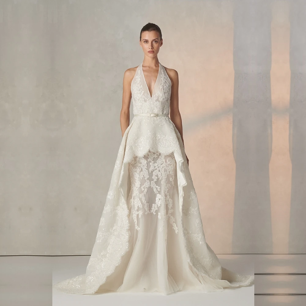 Qcenkeren Wedding Dresses Halter Neckline Women Bridal Gowns trajes de novias para mujer 2023 платье в цветочек
Qcenkeren Wedding Dresses Halter Neckline Women Bridal Gowns trajes de novias para mujer 2023 платье в цветочек