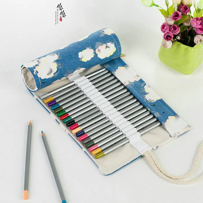 Handmade Canvas Pencil Roll Bag 36/48/72 Hole Large-capacity Pen Curtain Student Color Pencil Curtain Painting Pen Bag
Handmade Canvas Pencil Roll Bag 36/48/72 Hole Large-capacity Pen Curtain Student Color Pencil Curtain Painting Pen Bag