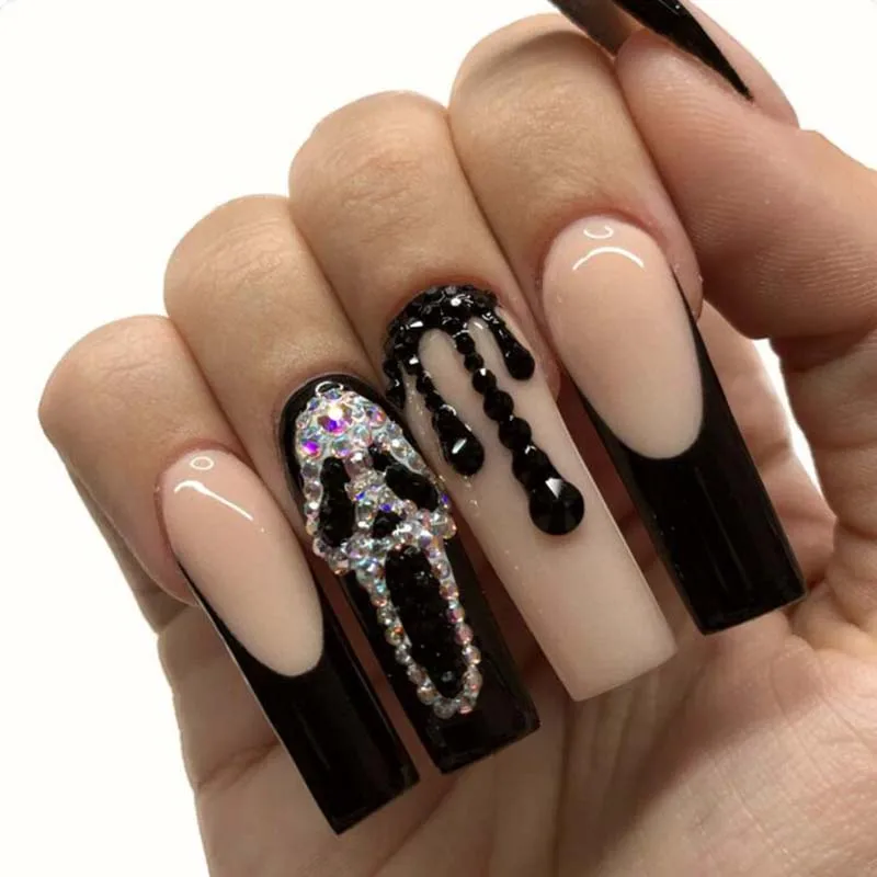 24Pcs Long Coffin False Nails Halloween French Ballerina Fake Nails Fake Nails Wearable Full Cover Press on Nails Tips Manicure
24Pcs Long Coffin False Nails Halloween French Ballerina Fake Nails Fake Nails Wearable Full Cover Press on Nails Tips Manicure