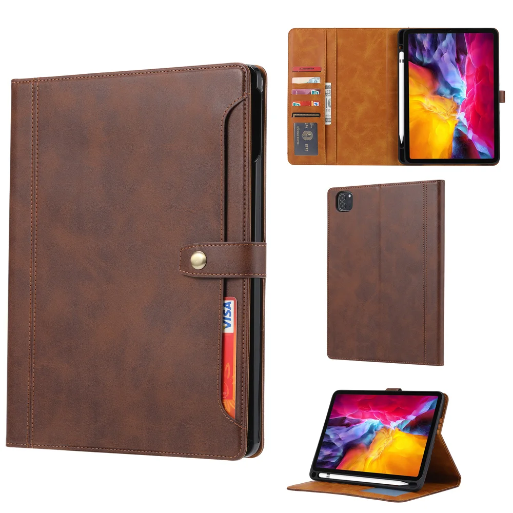 Business Leather Tablet Cover For iPad Pro 12.9 2021 Case For iPad Pro 12.9 2018/2020 Card Slot Wallet Stand Sleeve Pen Slot
Business Leather Tablet Cover For iPad Pro 12.9 2021 Case For iPad Pro 12.9 2018/2020 Card Slot Wallet Stand Sleeve Pen Slot