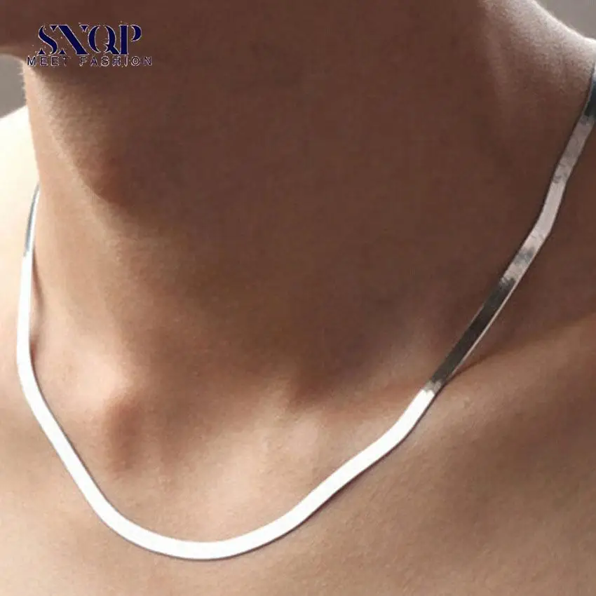 Silver Temperament Plated Necklace Men and Women Short Clavicle Blade Chain Snake Bones Chain for Women Girls Men Boy 2022
Silver Temperament Plated Necklace Men and Women Short Clavicle Blade Chain Snake Bones Chain for Women Girls Men Boy 2022