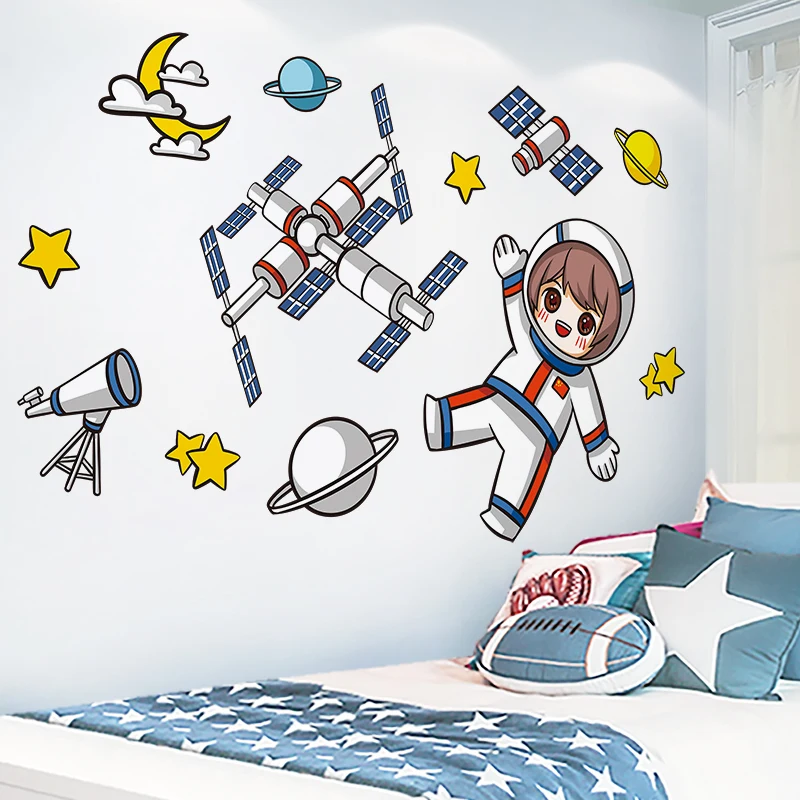 Astronauts Wall Stickers Vinyl DIY Space Station Wall Decals for Kids Rooms Baby Bedroom Children Nursery Home Decoration
Astronauts Wall Stickers Vinyl DIY Space Station Wall Decals for Kids Rooms Baby Bedroom Children Nursery Home Decoration