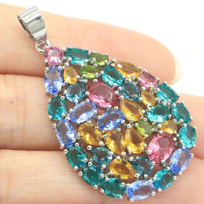 48x28mm Multi Color Big Drop 8.2g Aquamarine Golden Citrine Peridot Violet Tanzanite Women Dating Silver Pendant
48x28mm Multi Color Big Drop 8.2g Aquamarine Golden Citrine Peridot Violet Tanzanite Women Dating Silver Pendant