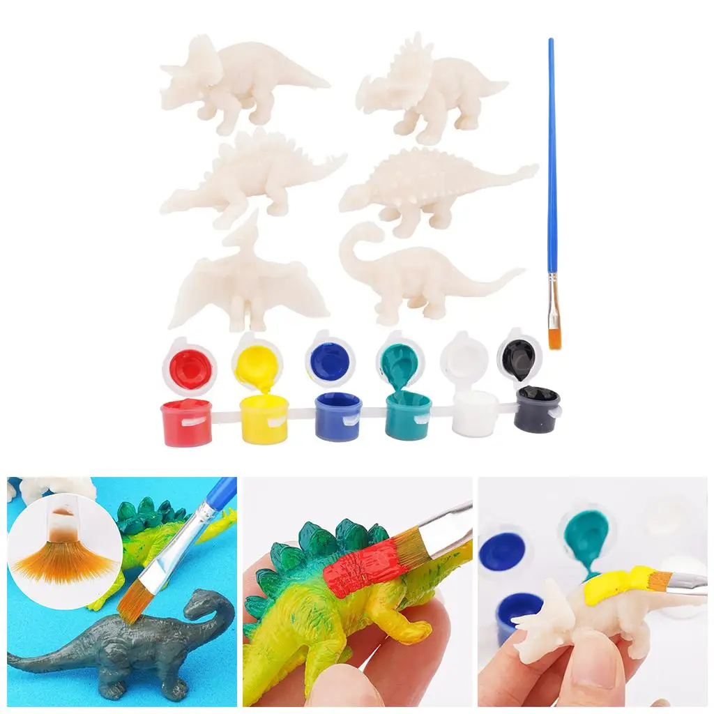 Kids Dinosaur Painting Kit with 6 Dinos Fun Paint Your Own Dinosaur Arts and Crafts Dinosuar Miniature Creativity Graffiti Toy
Kids Dinosaur Painting Kit with 6 Dinos Fun Paint Your Own Dinosaur Arts and Crafts Dinosuar Miniature Creativity Graffiti Toy