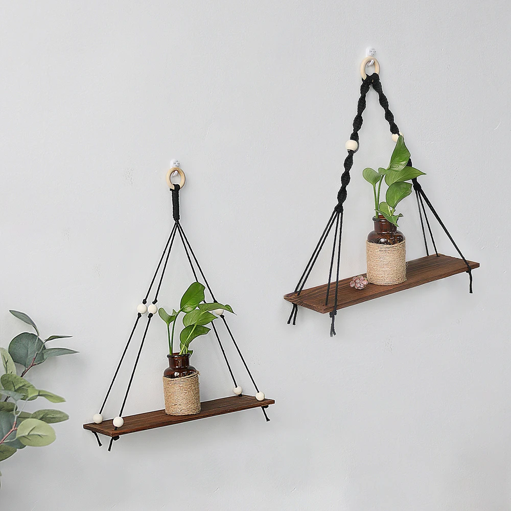Wood Shelf Macrame Wall Decor Boho Shelf Organizer Home Decor Floating Shelves for Wall Bathroom Decor Plant Stand Shelving
Wood Shelf Macrame Wall Decor Boho Shelf Organizer Home Decor Floating Shelves for Wall Bathroom Decor Plant Stand Shelving