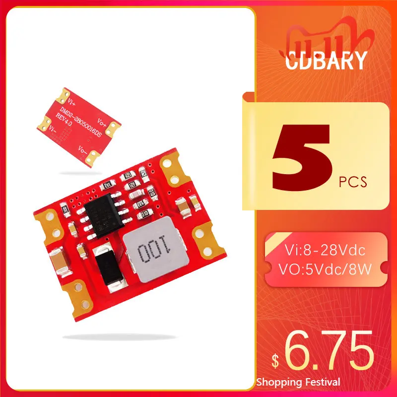 DM02-2805 5PCS DC-DC Power Supply Module Mini 8V~28V To 5V 3A 8W Buck Voltage Power Supply Module 5V laptop
DM02-2805 5PCS DC-DC Power Supply Module Mini 8V~28V To 5V 3A 8W Buck Voltage Power Supply Module 5V laptop