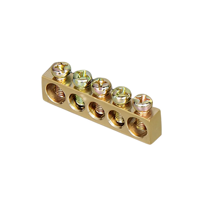 5 Hole Brass Material Electrical Terminal Ground Bar Screw Connection Terminal Nice Appearance
5 Hole Brass Material Electrical Terminal Ground Bar Screw Connection Terminal Nice Appearance