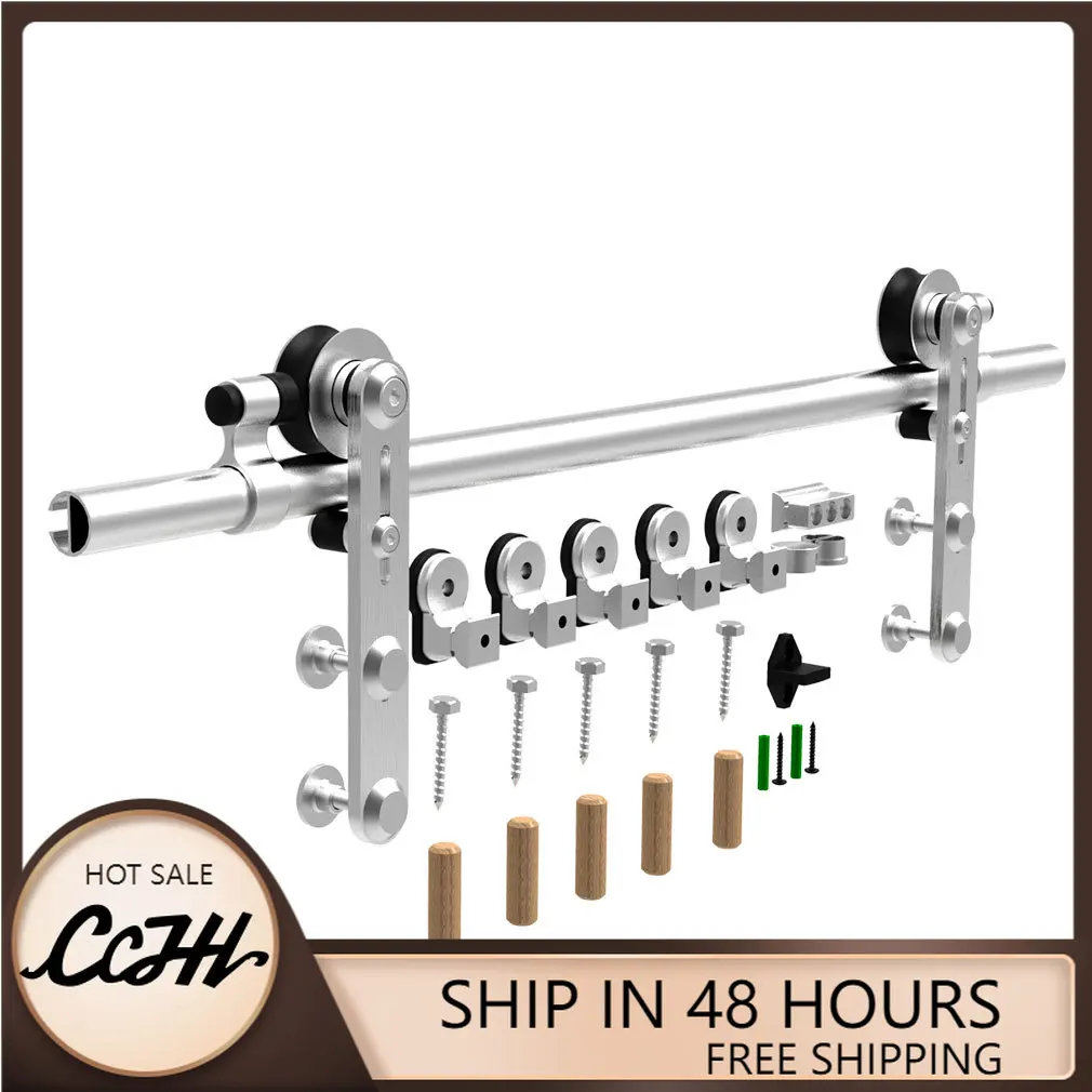 CCJH Stainless Steel Sliding Door Hardware System 122cm-240cm Industrial Track I Shape Roller Adjustable Floor Guide 4FT-8FT
CCJH Stainless Steel Sliding Door Hardware System 122cm-240cm Industrial Track I Shape Roller Adjustable Floor Guide 4FT-8FT