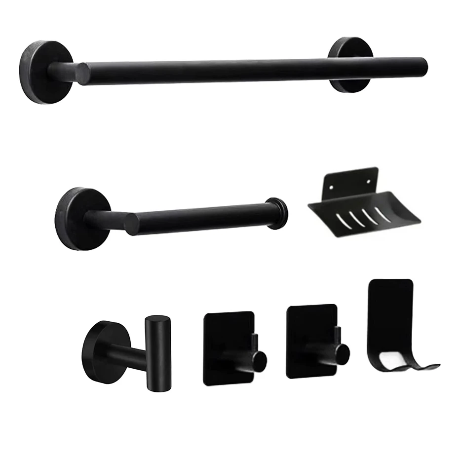 Bathroom Hardware Set Tissue Paper Holder Towel Rack Clothes Hook Perforation Wall-mounted Roll Paper Holder Hardware Accessorie
Bathroom Hardware Set Tissue Paper Holder Towel Rack Clothes Hook Perforation Wall-mounted Roll Paper Holder Hardware Accessorie