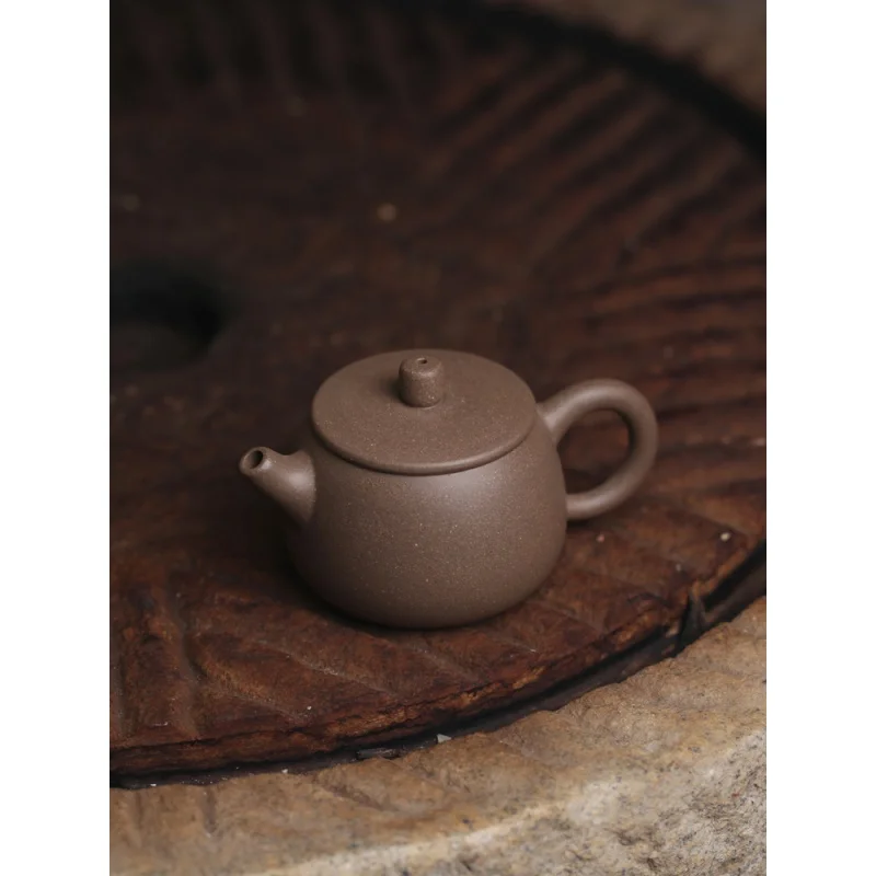 

Purple Sand Segment Mud Small Wide Mouth Pot Yixing Raw Ore Easy Tea Pouring Tea Supportable Chaoshan Kung Fu Teapot Small Pot L