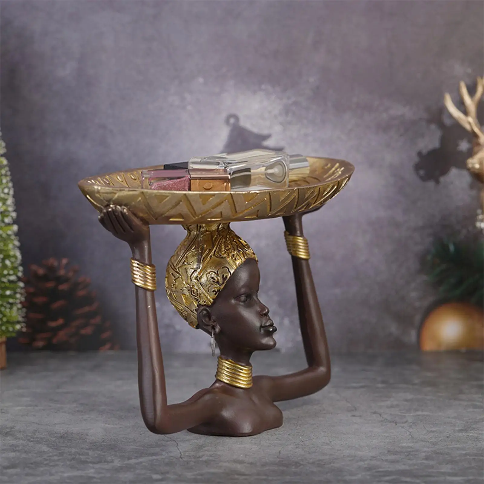 Tribal Lady Statue Tray African Figurines Resin Table Centerpieces Decor
Tribal Lady Statue Tray African Figurines Resin Table Centerpieces Decor