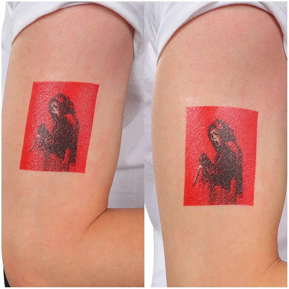 Grimace killer Cosplay Tattoo Stickers Scream VI Movie Art Sticker Costume Accessories Role Play Tattoo Stickers
Grimace killer Cosplay Tattoo Stickers Scream VI Movie Art Sticker Costume Accessories Role Play Tattoo Stickers