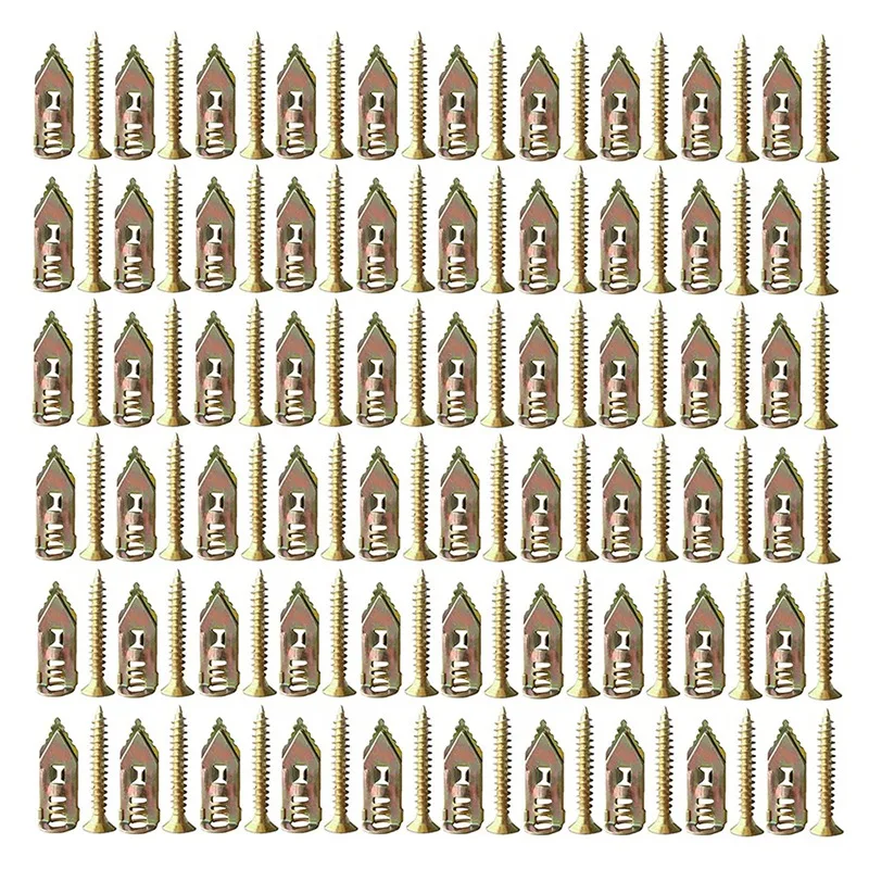 Hot 60Pcs Self Drilling Drywall Anchors With Screws, Carbon Steel Hollow Wall Anchor Tapping Screw Kit,12 X 30Mm
Hot 60Pcs Self Drilling Drywall Anchors With Screws, Carbon Steel Hollow Wall Anchor Tapping Screw Kit,12 X 30Mm