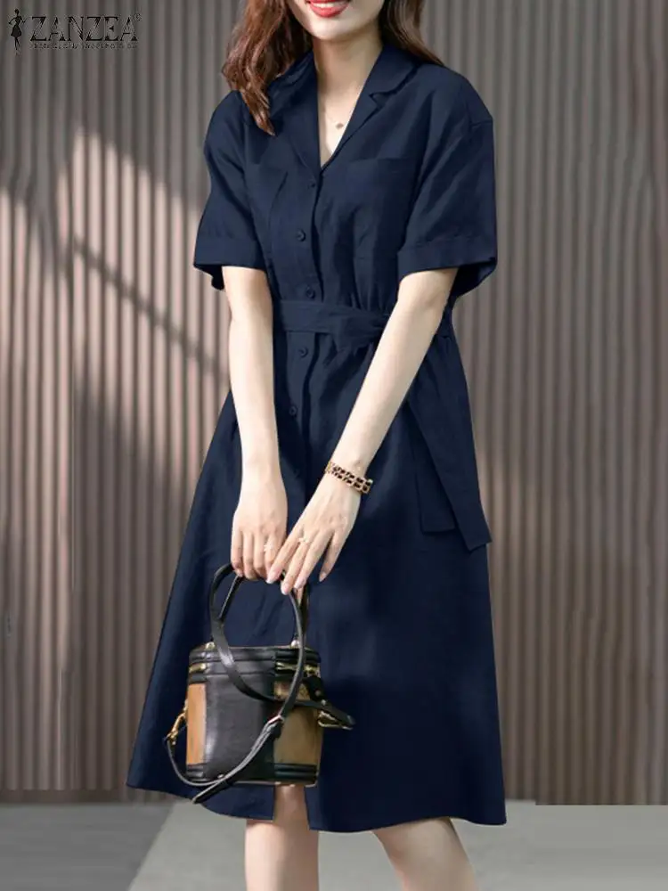Oversized ZANZEA Women Office Lady Shirt Dresses Fashion Suit Collar Knee-length Sundress Vintage Single Breast Solid Vestidos
Oversized ZANZEA Women Office Lady Shirt Dresses Fashion Suit Collar Knee-length Sundress Vintage Single Breast Solid Vestidos