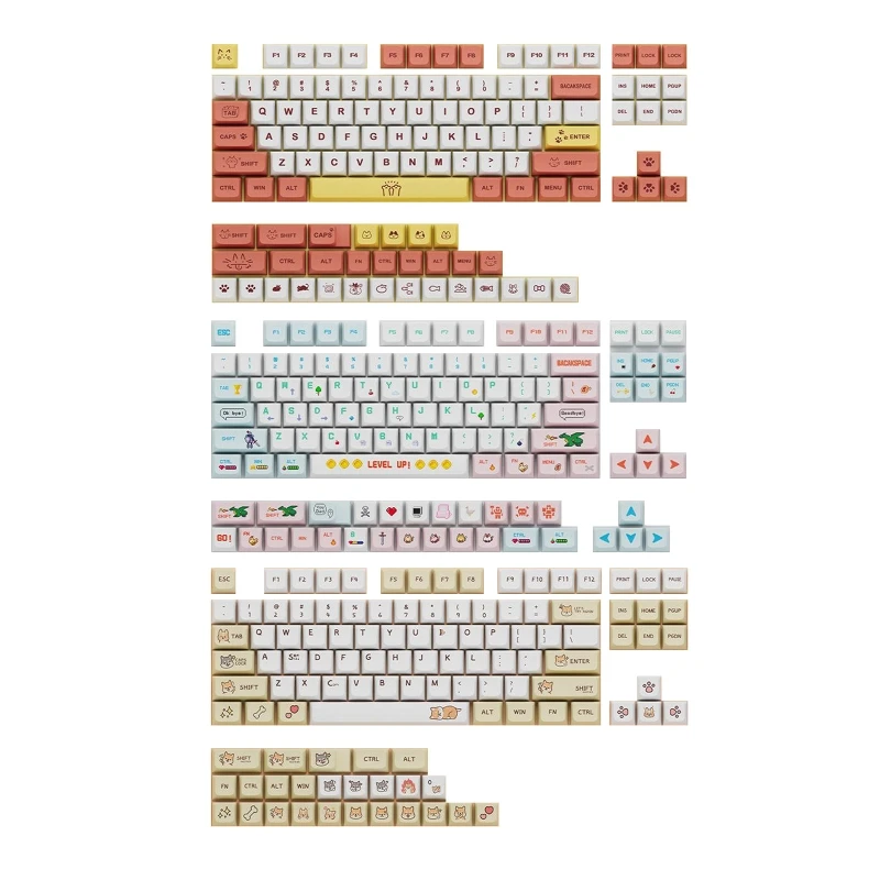 

Колпачки для клавиш XDA для механической клавиатуры GK61/64/68/75/84/87/96/980/104/108 MX Switch