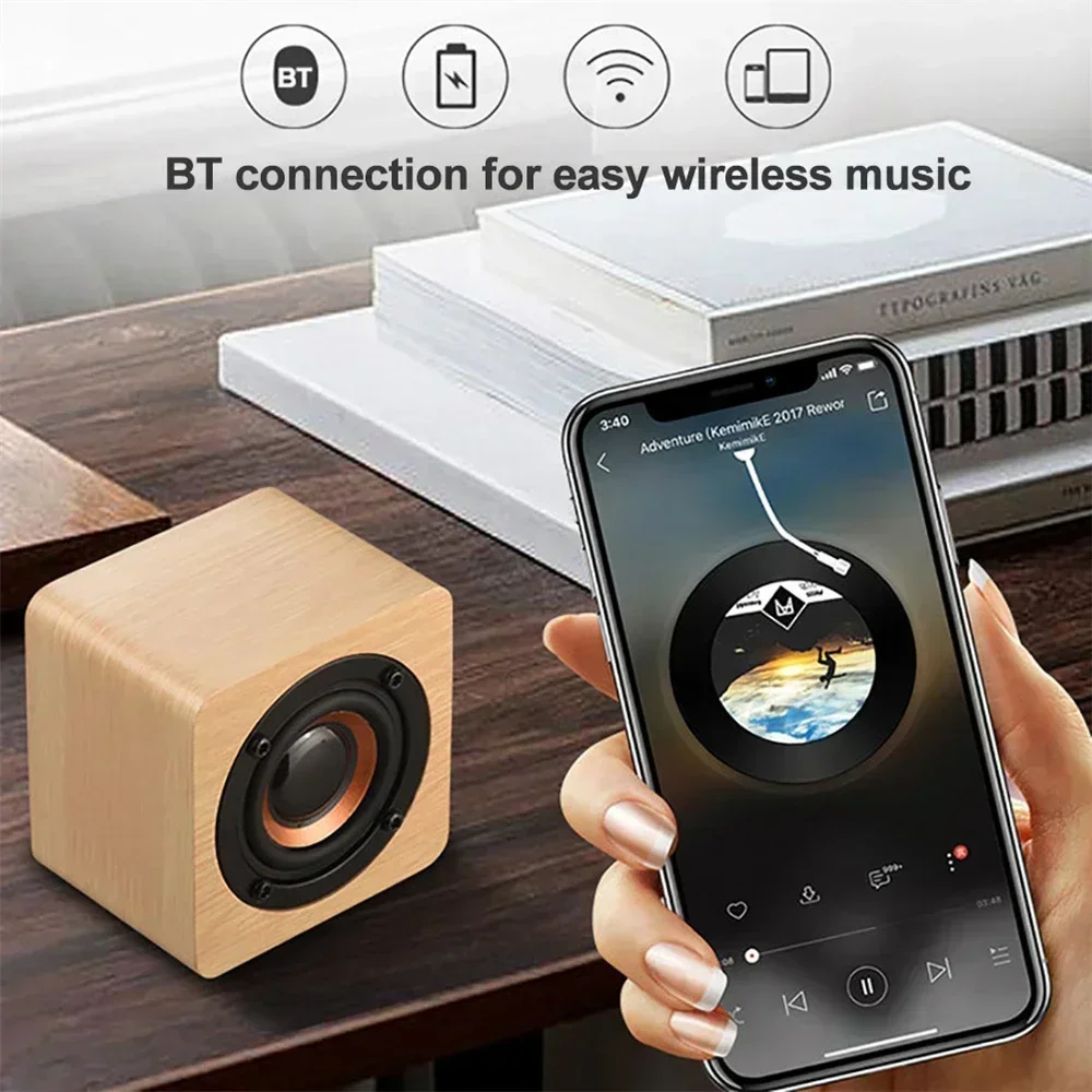 Беспроводной сабвуфер деревянная колонка в стиле ретро с поддержкой Bluetooth для