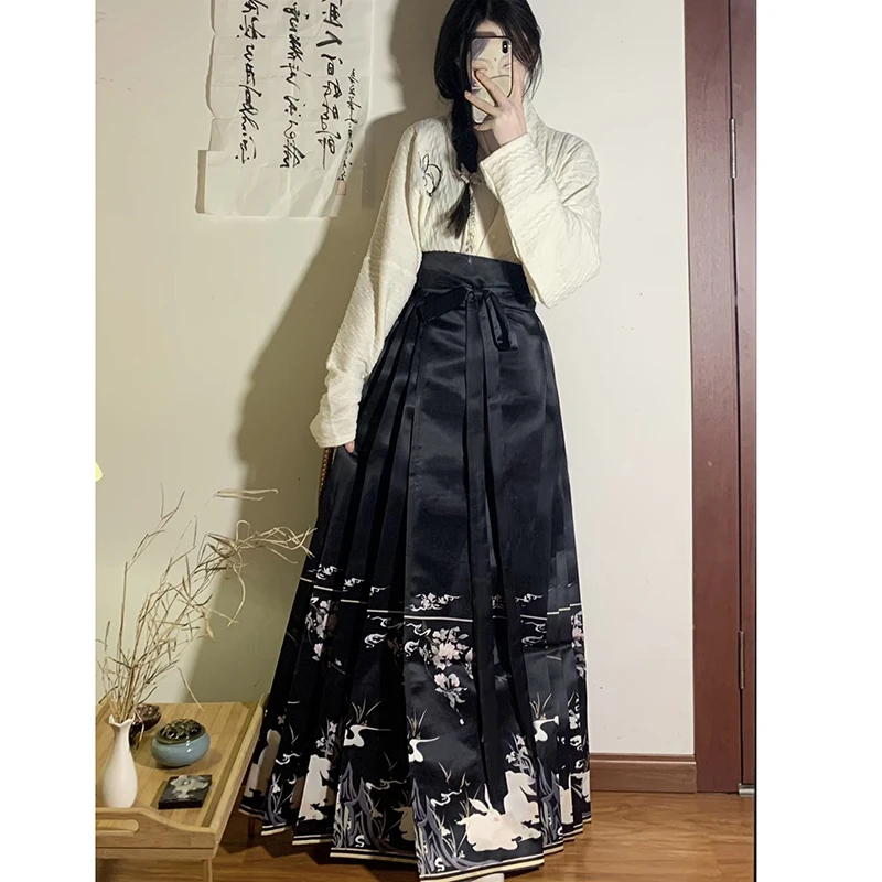 Ming Dynasty Improved Printed Hanfu Suit Blouse Horse Face Skirt Chinese Traditional Dress Women Vintage Cosplay Costumes Hanbok
Ming Dynasty Improved Printed Hanfu Suit Blouse Horse Face Skirt Chinese Traditional Dress Women Vintage Cosplay Costumes Hanbok