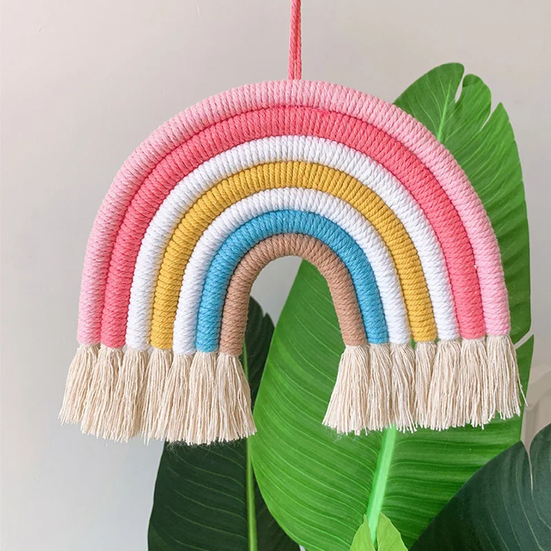 Rainbow Pendant Wall Decoration Nordic Style Home Decor Weaving Macrame Tapestry Children's Room Hanging Decoration
Rainbow Pendant Wall Decoration Nordic Style Home Decor Weaving Macrame Tapestry Children's Room Hanging Decoration