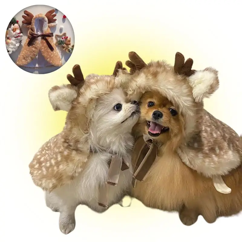 Kawaii Dog Clothes for Small Dogs Puppy Kitten Pet Clothing Cute Christmas Elk Plush Cape Cosplay Costume Bichon Chihuahua Coat
Kawaii Dog Clothes for Small Dogs Puppy Kitten Pet Clothing Cute Christmas Elk Plush Cape Cosplay Costume Bichon Chihuahua Coat