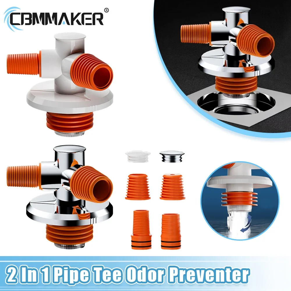 Washing Machine Floor Drain Pipe Tee 2 in 1 Deodorant Wash Machine Sewer Basin Sink Elbow Pipe Connector Bathroom Accessories 
Washing Machine Floor Drain Pipe Tee 2 in 1 Deodorant Wash Machine Sewer Basin Sink Elbow Pipe Connector Bathroom Accessories