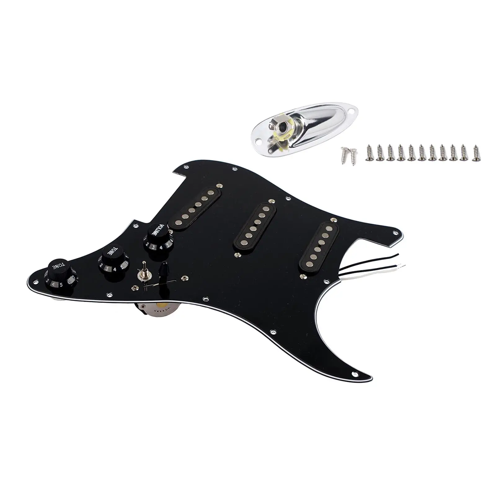 Pro SSS 11 Hole Loaded Prewired Pickguard with Alnico 5 Pickups Set for Electric Guitar
Pro SSS 11 Hole Loaded Prewired Pickguard with Alnico 5 Pickups Set for Electric Guitar