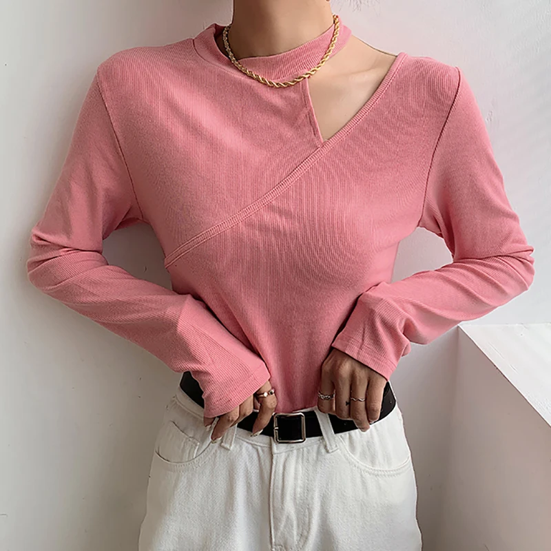 Autumn Women T-Shirts Korean Fashion Cotton Hollow Out Solid Basic Casual Tops Long Sleeve O Neck Slim All-Match Tee Shirt Femme
Autumn Women T-Shirts Korean Fashion Cotton Hollow Out Solid Basic Casual Tops Long Sleeve O Neck Slim All-Match Tee Shirt Femme