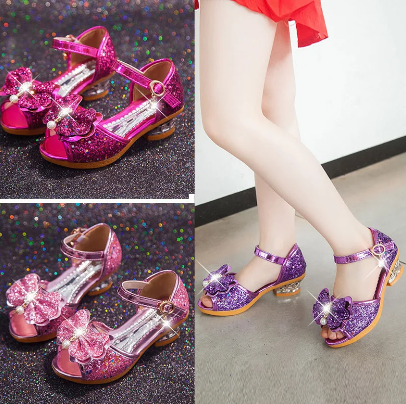 Children's Shoes New Summer Casual Glitter Bowknot Spring High Heel Girls Shoes Fashion Princess Dance Party Sandals
Children's Shoes New Summer Casual Glitter Bowknot Spring High Heel Girls Shoes Fashion Princess Dance Party Sandals