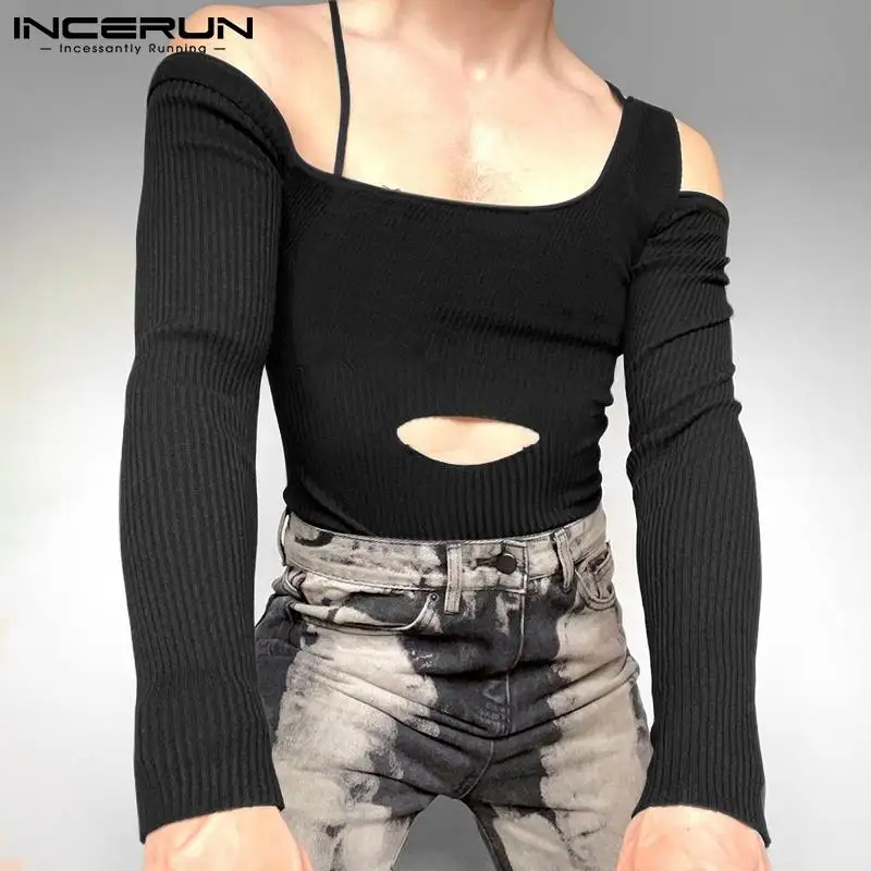 INCERUN Fashion Men T Shirt Solid Color Off Shoulder Long Sleeve Hollow Out Irregular Tee Tops 2022 Sexy Streetwear Men Clothing
INCERUN Fashion Men T Shirt Solid Color Off Shoulder Long Sleeve Hollow Out Irregular Tee Tops 2022 Sexy Streetwear Men Clothing