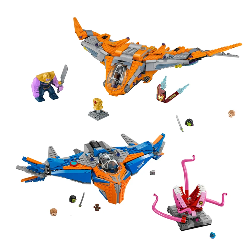 Marvel Guardians Galaxy Avengers Iron Man Thanos Star Lord Battle Wars Aircraft Plane Toy Figures Building Block Brick Kid
Marvel Guardians Galaxy Avengers Iron Man Thanos Star Lord Battle Wars Aircraft Plane Toy Figures Building Block Brick Kid