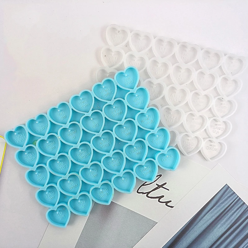 Love Alphabet Earrings Pendants Silicone Mold Letters Heart Epoxy Resin Mold for DIY Resin Handwork Pendants Jewelry Crafts
Love Alphabet Earrings Pendants Silicone Mold Letters Heart Epoxy Resin Mold for DIY Resin Handwork Pendants Jewelry Crafts