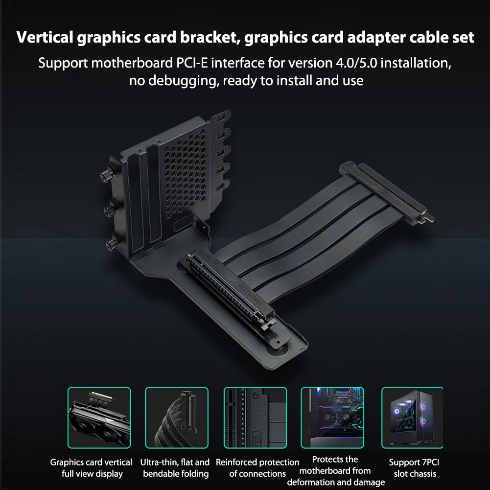 Вертикальный монтажный комплект PHANTEKS 4,0, универсальный кронштейн 7 + Слоты PCI, поддержка VGA, комплект держателей PCI-E 5,0 с адаптером кабеля
Вертикальный монтажный комплект PHANTEKS 4,0, универсальный кронштейн 7 + Слоты PCI, поддержка VGA, комплект держателей PCI-E 5,0 с адаптером кабеля
