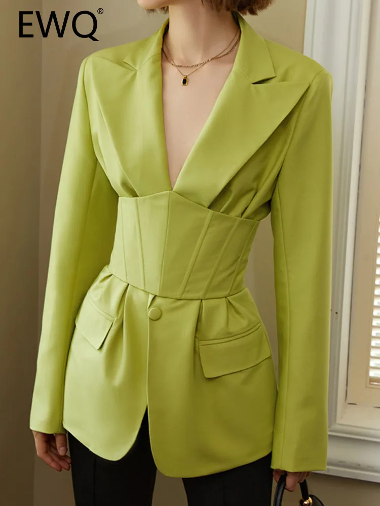 EWQ Elegant Bandage Design Blazer For Women Fashion Slim Single Button Office Lady Gathered Waist Coat 2023 Spring New 26D2058
EWQ Elegant Bandage Design Blazer For Women Fashion Slim Single Button Office Lady Gathered Waist Coat 2023 Spring New 26D2058