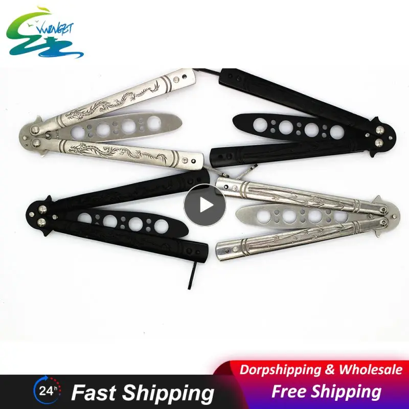 HOT Colorful Stainless Steel Knife Butterfly Training Knife Outdoor Knife Competition Blunt Tool No Blade Balisong Trainer TSLM1
HOT Colorful Stainless Steel Knife Butterfly Training Knife Outdoor Knife Competition Blunt Tool No Blade Balisong Trainer TSLM1