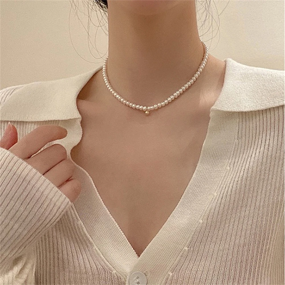 Elegant Big White Imitation Pearl Beads Gold Color Pendant Choker Clavicle Chain Necklace For Women Wedding Jewelry Collar 2021
Elegant Big White Imitation Pearl Beads Gold Color Pendant Choker Clavicle Chain Necklace For Women Wedding Jewelry Collar 2021