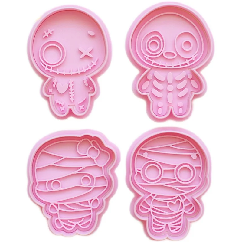 4Pcs/set Skull Mummy Stamp Cookie Mold Tools Press Cartoon Baking Accessories Cookie Cutter Set Holloween Party Cookie Cutter 
4Pcs/set Skull Mummy Stamp Cookie Mold Tools Press Cartoon Baking Accessories Cookie Cutter Set Holloween Party Cookie Cutter