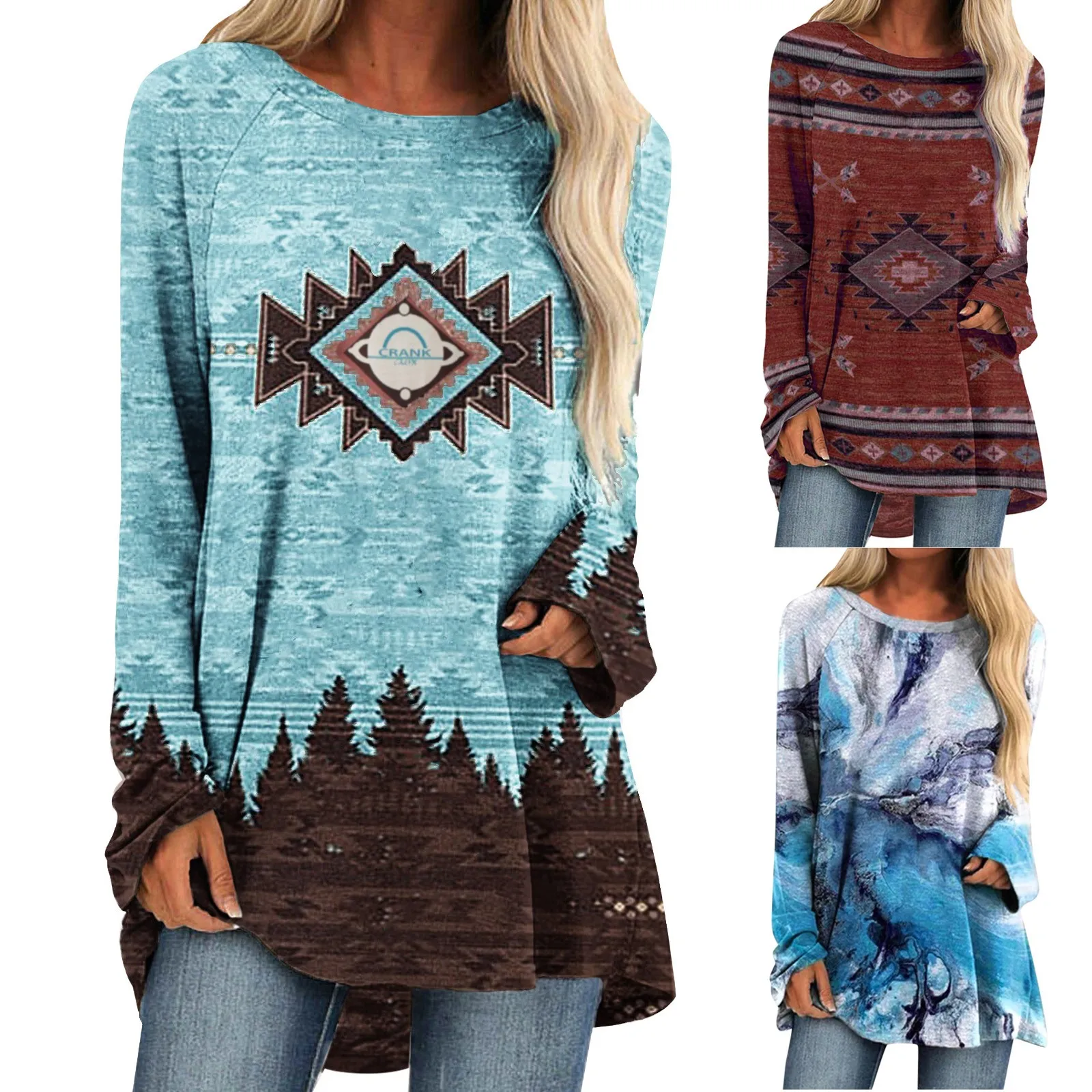 Женская Туника Marron, Зеленые Синие геометрические рубашки для женщин, повседневный летний топ для бега, женские рубашки с длинным рукавом
Женская Туника Marron, Зеленые Синие геометрические рубашки для женщин, повседневный летний топ для бега, женские рубашки с длинным рукавом