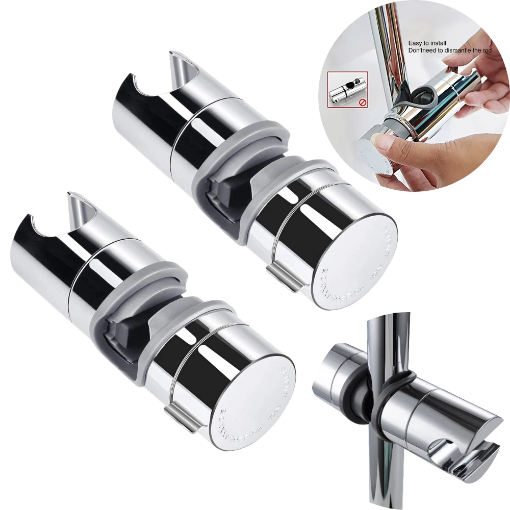 1/2pcs Universal Shower Bracket Bathroom Shower Rail Holders Adjustable 18-25mm ABS Chrome Sprayer Shower Head Bracket Holder
1/2pcs Universal Shower Bracket Bathroom Shower Rail Holders Adjustable 18-25mm ABS Chrome Sprayer Shower Head Bracket Holder
