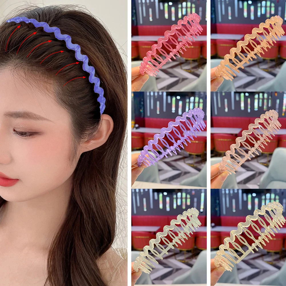 Elegant Solid Color Wave Hairbands For Women Trendy Toothed Non-slip Hair Combs Hair Accessories Girl Face Wash Sports Headbands
Elegant Solid Color Wave Hairbands For Women Trendy Toothed Non-slip Hair Combs Hair Accessories Girl Face Wash Sports Headbands