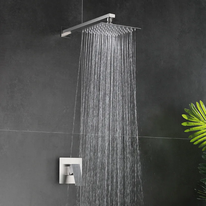 Rainfall Shower Set System Square Shower Faucet Head Set Embedded Ceiling-type Hotel Bathroom Engineering Hot Cold Shower
Rainfall Shower Set System Square Shower Faucet Head Set Embedded Ceiling-type Hotel Bathroom Engineering Hot Cold Shower