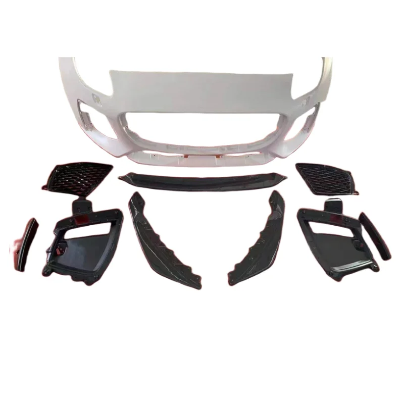 Custom SVR style fiberglass or semi-carbon fiber front bumper for Jaguar F-type Body body kit 2013-2019 
Custom SVR style fiberglass or semi-carbon fiber front bumper for Jaguar F-type Body body kit 2013-2019