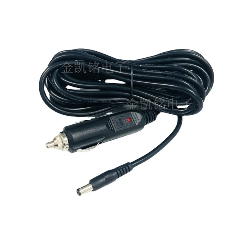 0.75 Sqmm Thickened Copper Car Charger Power Cable, 12V 10A Cigarette Lighter To DC5.5*2.1 Forked Connector, 5m Length
0.75 Sqmm Thickened Copper Car Charger Power Cable, 12V 10A Cigarette Lighter To DC5.5*2.1 Forked Connector, 5m Length