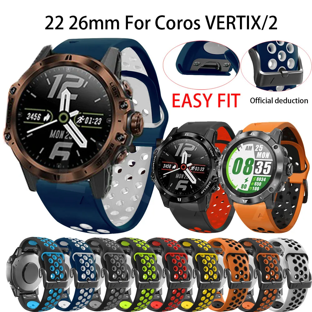 Ремешок силиконовый для смарт-часов Coros VERTIX 2, мягкий спортивный быстросъемный браслет для занятий спортом на открытом воздухе, 26, 22 мм
Ремешок силиконовый для смарт-часов Coros VERTIX 2, мягкий спортивный быстросъемный браслет для занятий спортом на открытом воздухе, 26, 22 мм
