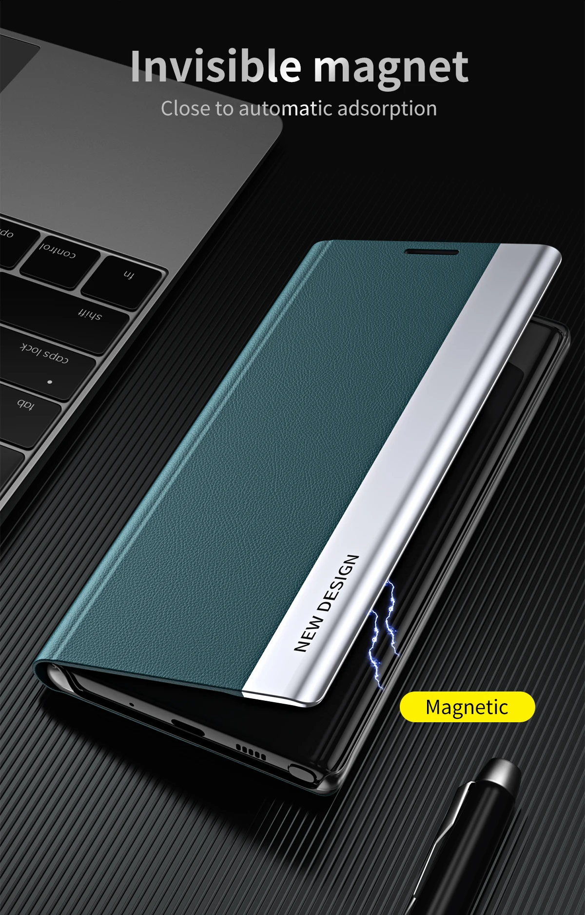Магнитный чехол-книжка с боковым окошком для телефона Huawei P30lite P40Lite E Psmart 2019 Y9Prime Y7P