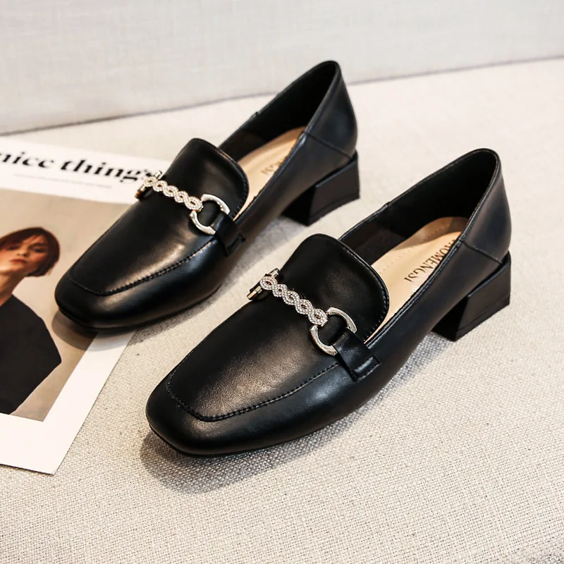 Square Toe Single Shoes Women's PU Leather Shoes Autumn Loafers Two-wear Thick Heel Plus Size 33-43 Women Shoes Mary Janes Shoes
Square Toe Single Shoes Women's PU Leather Shoes Autumn Loafers Two-wear Thick Heel Plus Size 33-43 Women Shoes Mary Janes Shoes